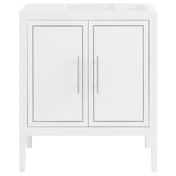 Province White and Silver 30" Single Vanity without Top