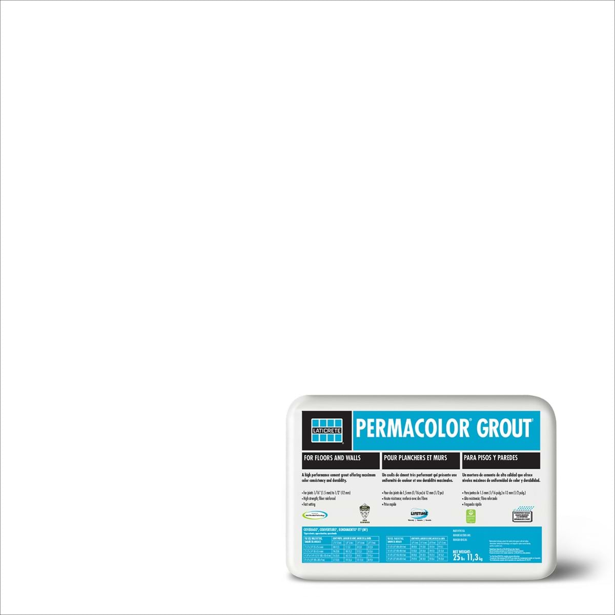 Laticrete Permacolor Bright White Grout- 25 lb