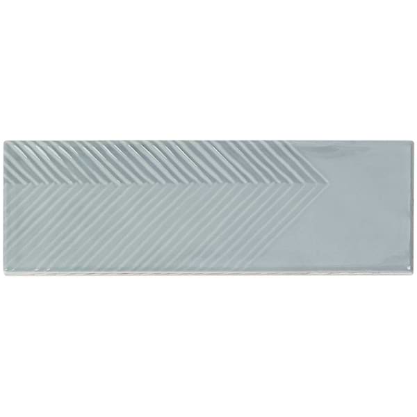 Enigma Ash Blue 2x8 Polished Ceramic Tile
