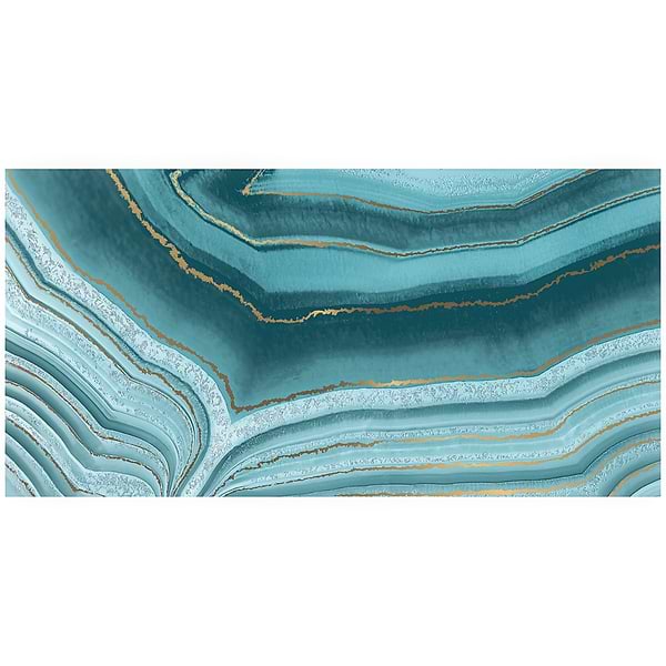Agate Art Ocean Green 24x48 Artisan Decor Polished Porcelain Tile