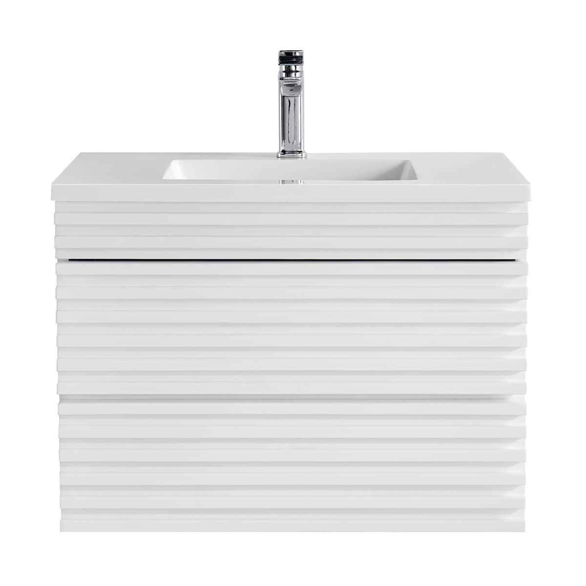 Gibson White 30" Single Vanity with Integrated White Acrylic Top