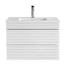Gibson White 30" Single Vanity with Integrated White Acrylic Top