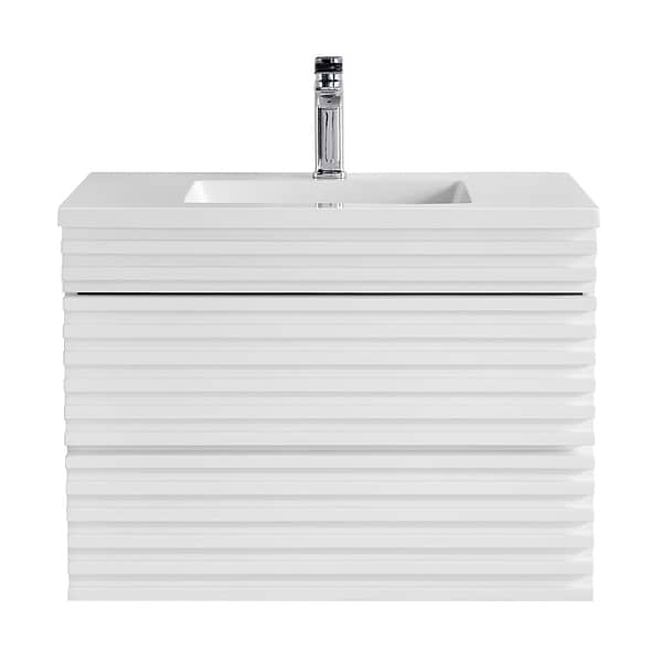 Gibson White 30" Single Vanity with Integrated White Acrylic Top