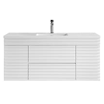 Gibson White 48" Single Vanity with Integrated White Acrylic Top