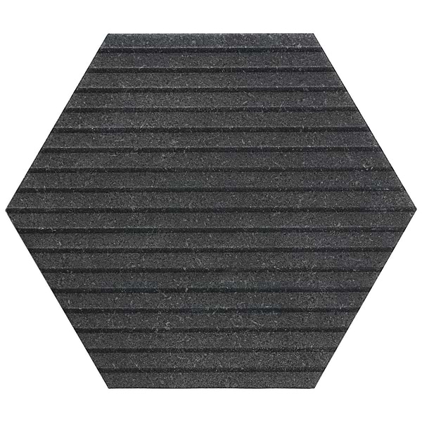 Texstone Deco Antracita Dark Gray 9" Porcelain Matte Hexagon Tile