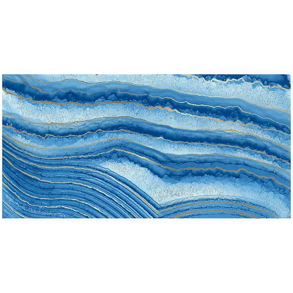 Agate Art Azul Blue 24x48 Artisan Decor Polished Porcelain Tile