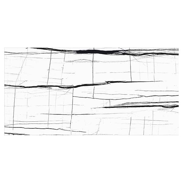 Lumina Sahara Noir Black & White 24x48 Polished Porcelain Tile