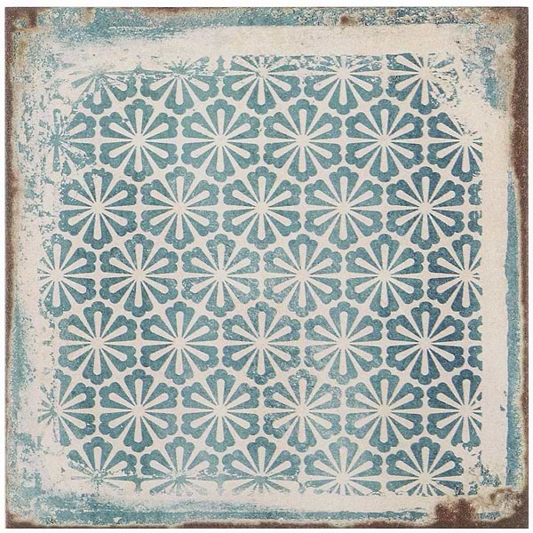 Los Lunas Deco Blue 8x8 Matte Porcelain Tile