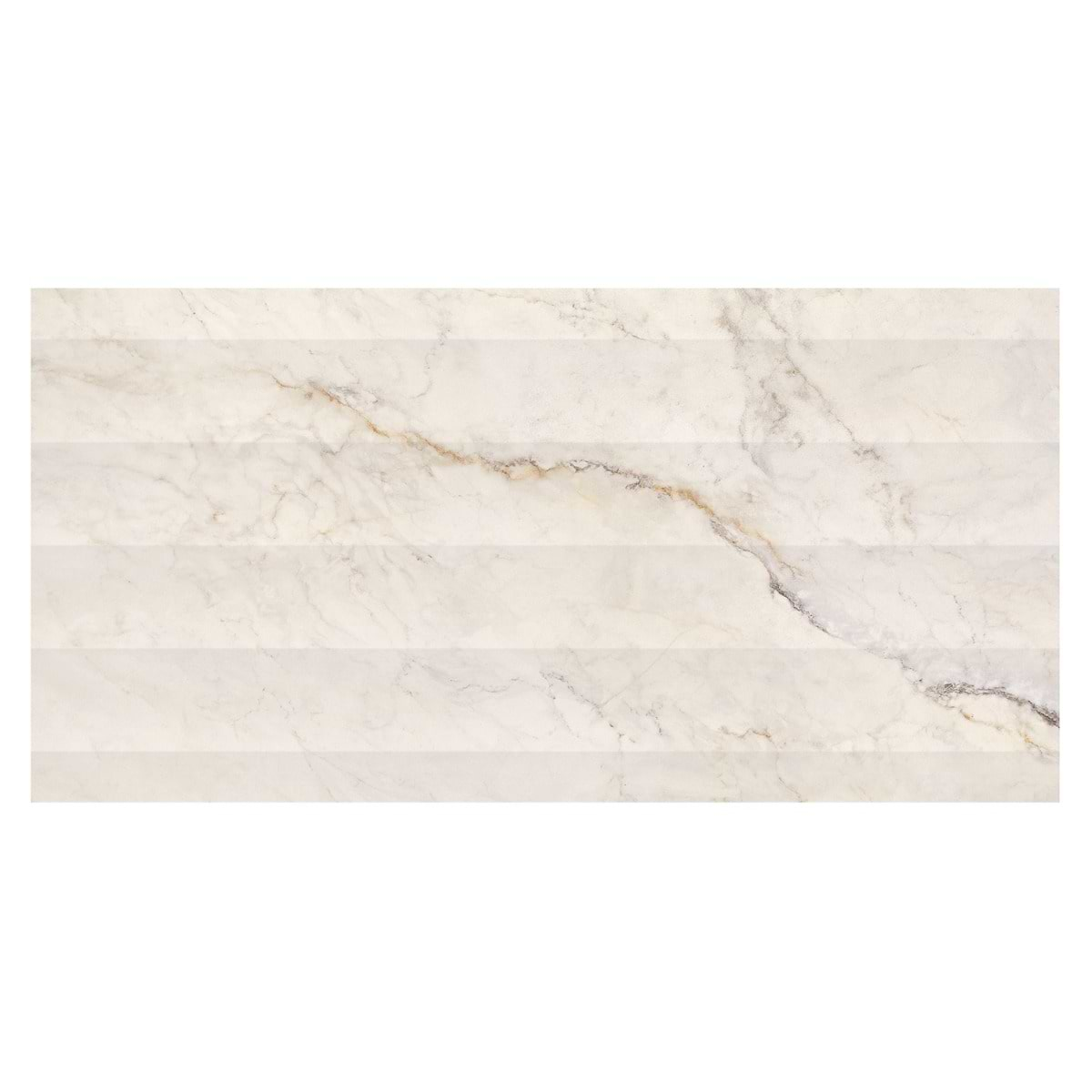 Lumar Waves Apuano Oro White 24x48 3D Marble Look Matte Porcelain Tile