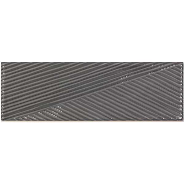 Enigma Graphite 2x8 Polished Ceramic Tile