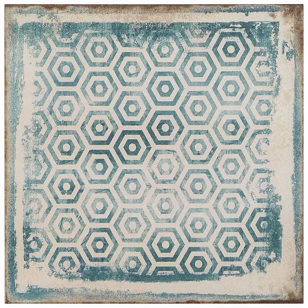 Los Lunas Deco Blue 8x8 Matte Porcelain Tile