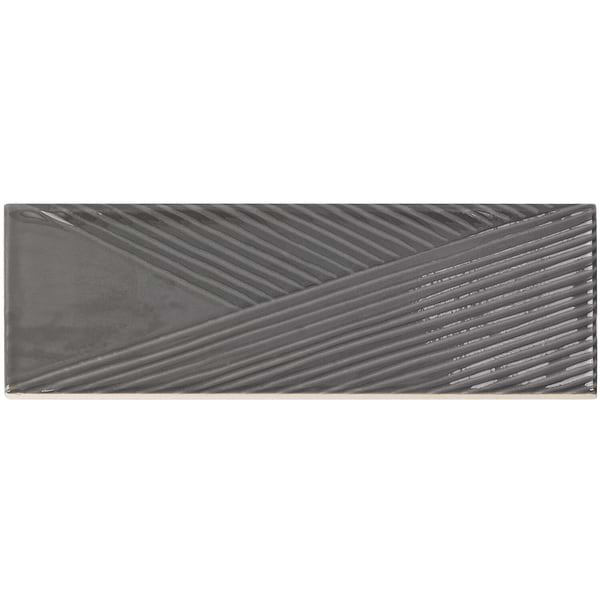 Enigma Graphite 2x8 Polished Ceramic Tile