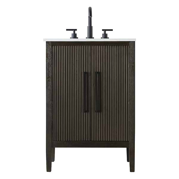 Juelle Chocolate Oak 24" Single Vanity with Cultured Marble Top