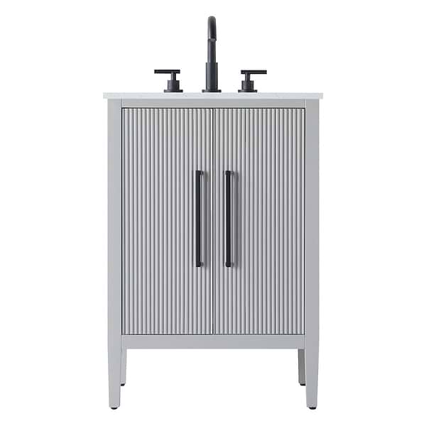 Juelle Gray 24" Single Vanity with Cultured Marble Top