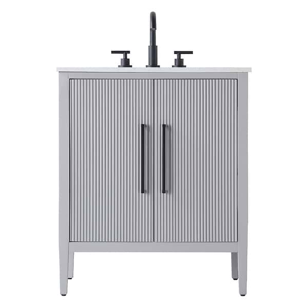 Juelle Gray 30" Single Vanity with Cultured Marble Top
