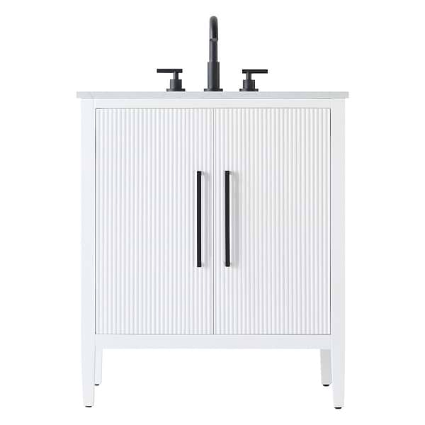Juelle White 30" Single Vanity with Cultured Marble Top