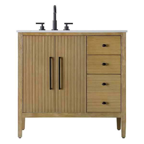 Juelle Honey Oak 36" Single Vanity with Cultured Marble Top