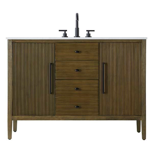 Juelle Hazel Oak 48" Single Vanity with Cultured Marble Top