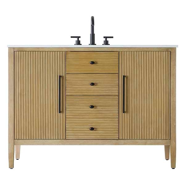 Juelle Honey Oak 48" Single Vanity with Cultured Marble Top