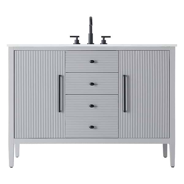 Juelle Gray 48" Single Vanity with Cultured Marble Top