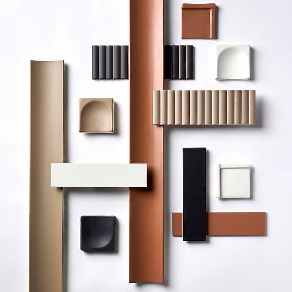Roller Fluted Column Taupe 4x36 3D Handmade Matte Ceramic Tile