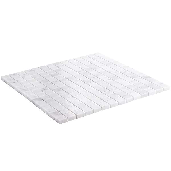 Sample-Carrara 3/4x3/4 Polished Square Marble Mosaic Tile