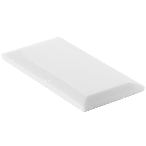White Thassos 3x6 Beveled Polished Marble Subway Tile