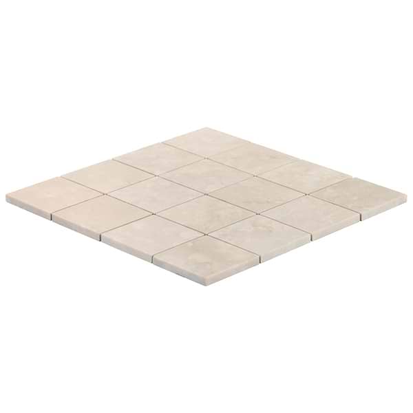 Botticino Extra Light Beige 3x3 Honed Marble Mosaic Tile