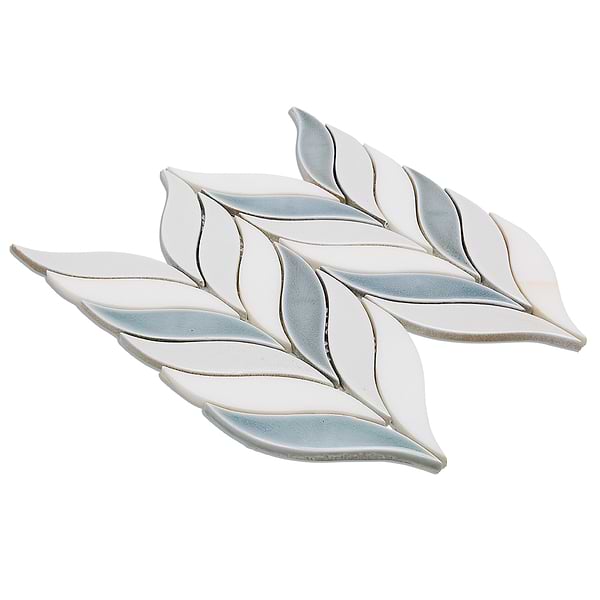 Nabi Sprig Arctic Blue Marble & Crackled Glass Tile