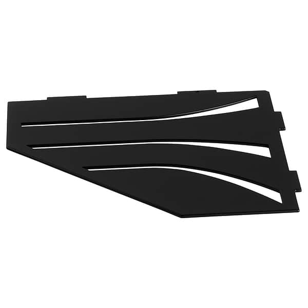 Essential Powder-Coated Matte Black XL Kaska Shower Shelf; in Black Stainless Steel Small image; for Bathroom Wall