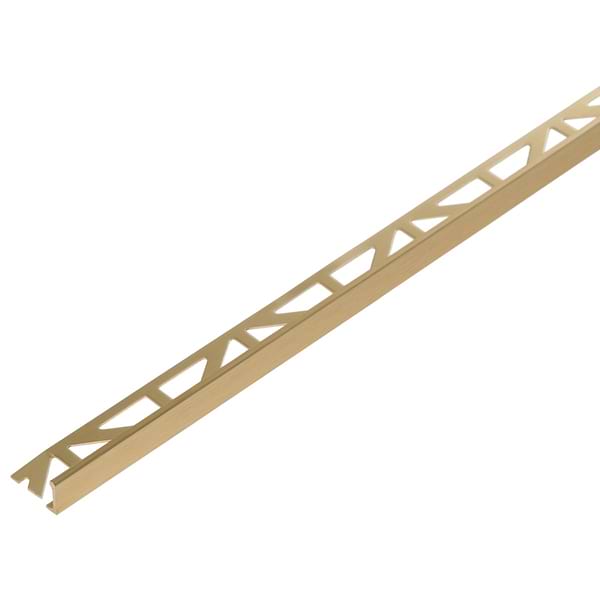 Essential Trims by Blanke Brushed Anodized Satin Gold 1/2" (12.5mm) Edge Protector Trim in Gold, View 1
