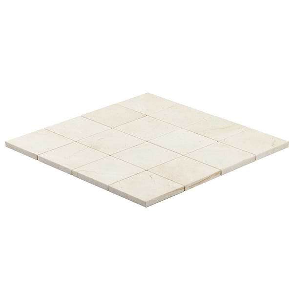 Crema Marfil Beige 3x3 Honed Marble Mosaic Tile