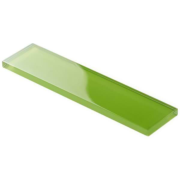Loft Electric Lime 2x8 Polished Glass Subway Wall Tile