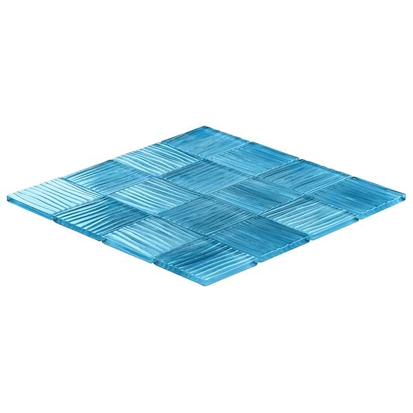 Bimini Aqua 3x3 Polished Glass Mosaic