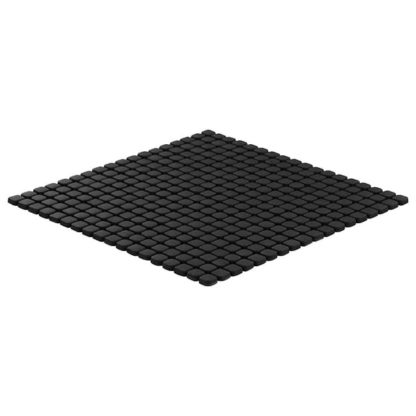 Venini Black 1/2" Mini Square Frosted Glass Mosaic Tile