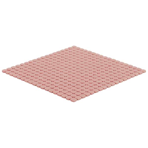 Venini Pink 1/2" Mini Square Frosted Glass Mosaic Tile