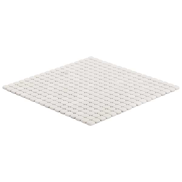 Venini White 1/2" Mini Square Frosted Glass Mosaic Tile