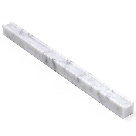 Carrara 1x12 Marble Groove Pencil Liner