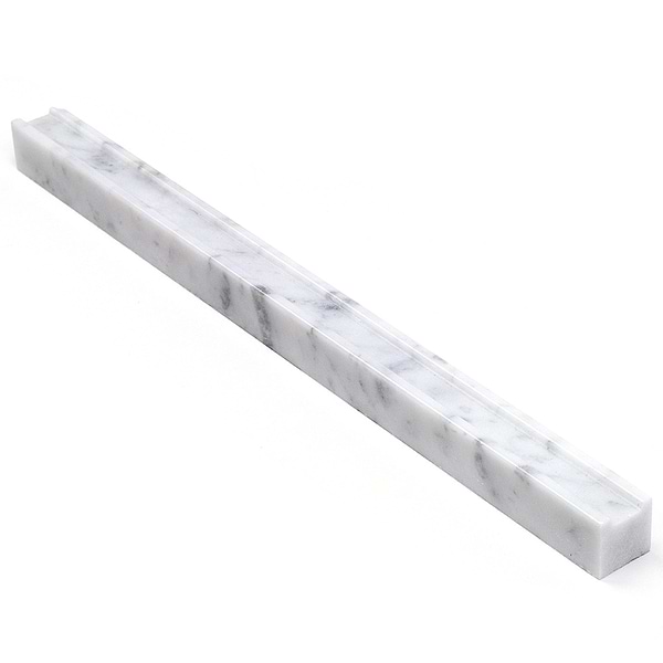 Carrara 1x12 Marble Groove Pencil Liner
