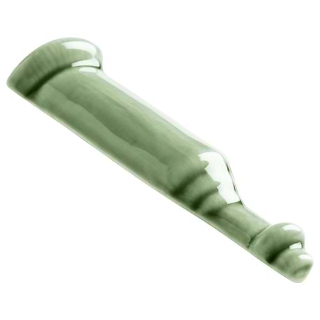 Nabi Fern Green 1x6 Crackled Glossy Glass Corner Base Molding