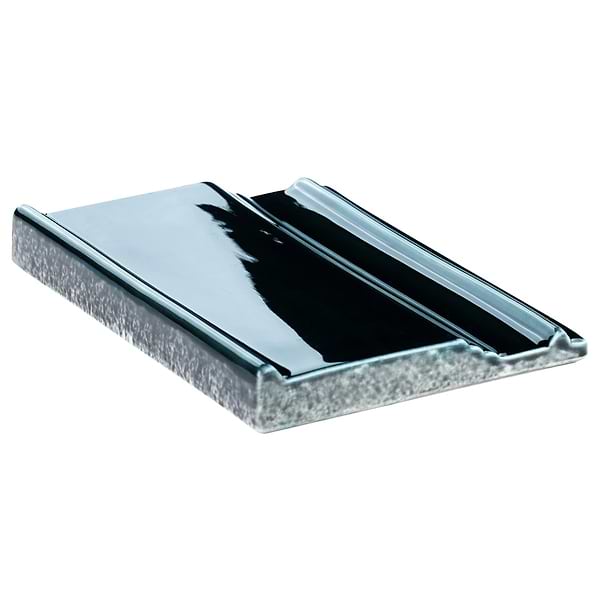 Nabi Midnight Blue Green 6x8 Crackled Glossy Glass Base Molding