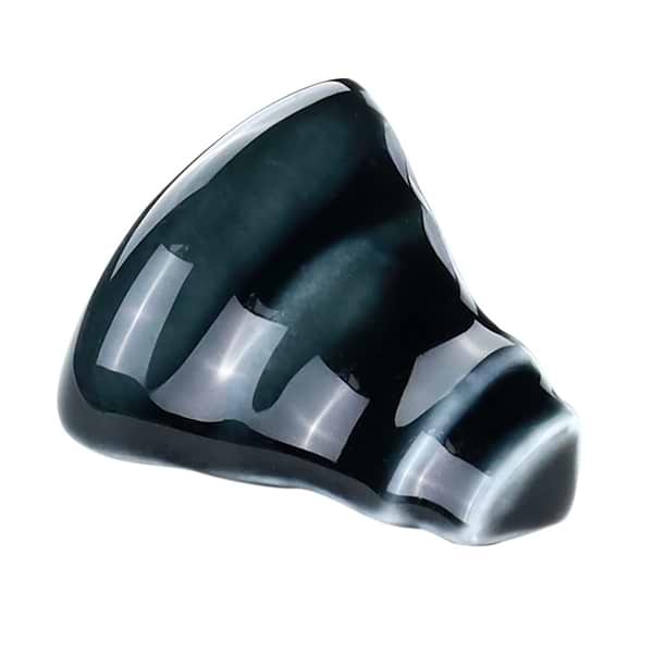 Nabi Midnight Blue Green 1x2 Crackled Glossy Glass Corner Piece for Chair Rail Liner
