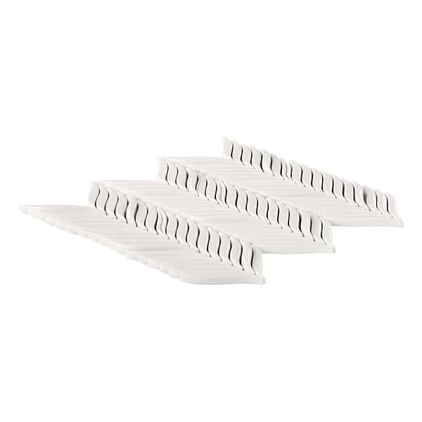 Nabi Alula Glacier White Chevron Crackled Glossy Glass Mosaic Tile