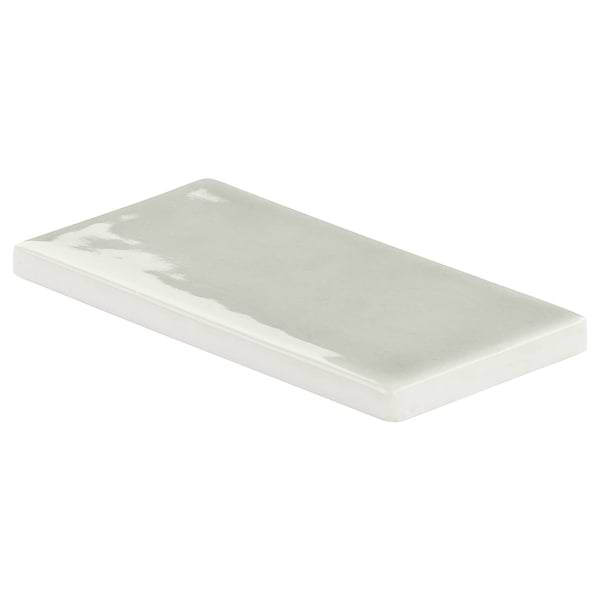 Nabi Subway Tundra Gray 3x6 Crackled Glossy Glass Tile