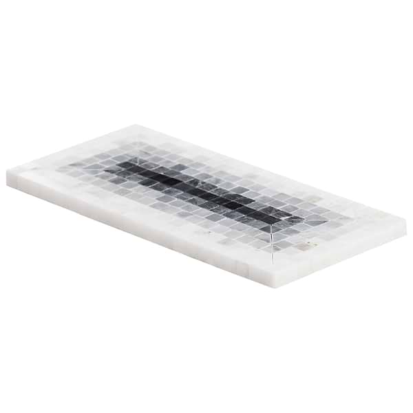 Ako Grigio Gray 4x9 Rectangle Marble Micro Mosaic Tile