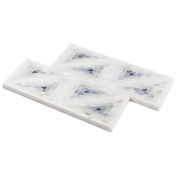 Ako Grigio Gray 5" Triangle Marble Micro Mosaic Tile