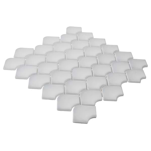 Suki Gray 2x3 Fishscale Matte Glass Mosaic Tile