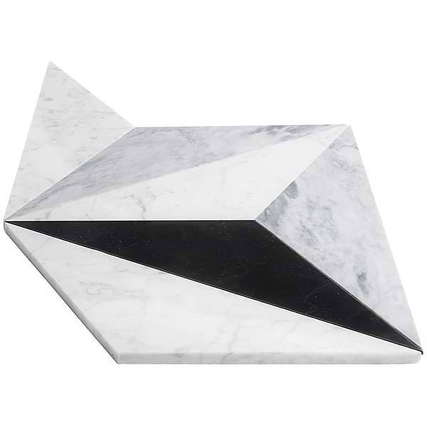 Stellamar Nero Carrara 15x26 Polished Marble Tile