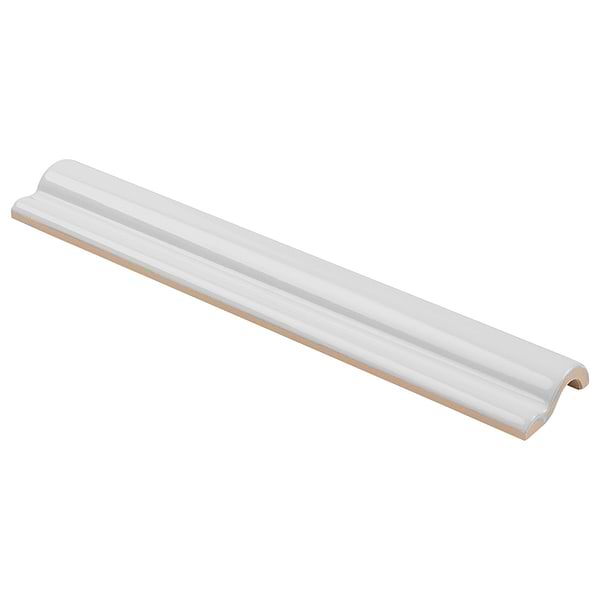 Lancaster Piccadilly Bianco White 2x12 Ceramic Chair Rail Liner