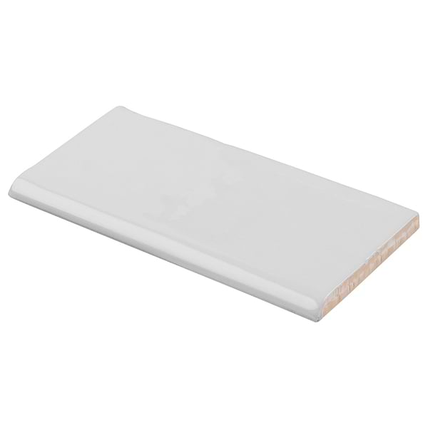 Lancaster Bianco White 3x6 Ceramic Bullnose